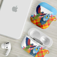 Saint Lucia Independence Day AirPods Case Saint Lucian Map Pitons Madras Pattern