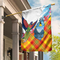Saint Lucia Independence Day Garden Flag Saint Lucian Map Pitons Madras Pattern