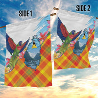 Saint Lucia Independence Day Garden Flag Saint Lucian Map Pitons Madras Pattern