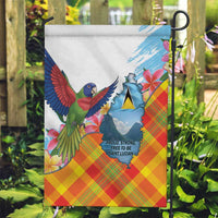 Saint Lucia Independence Day Garden Flag Saint Lucian Map Pitons Madras Pattern