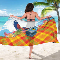 Saint Lucia Independence Day Sarong Saint Lucian Map Pitons Madras Pattern
