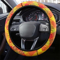 Saint Lucia Independence Day Steering Wheel Cover Saint Lucian Map Pitons Madras Pattern