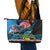 Personalised United States And New Zealand Leather Tote Bag USA Eagle With Kowhai Aotearoa Tui Bird - Wonder Print Shop