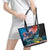 Personalised United States And New Zealand Leather Tote Bag USA Eagle With Kowhai Aotearoa Tui Bird - Wonder Print Shop