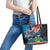 Personalised United States And New Zealand Leather Tote Bag USA Eagle With Kowhai Aotearoa Tui Bird - Wonder Print Shop