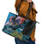 Personalised United States And New Zealand Leather Tote Bag USA Eagle With Kowhai Aotearoa Tui Bird - Wonder Print Shop