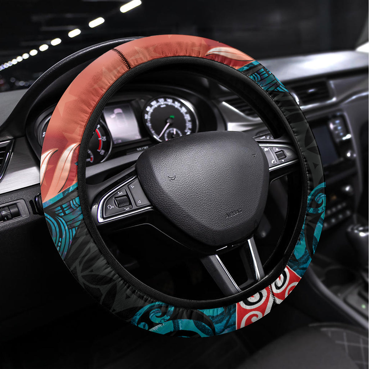 United States And New Zealand Steering Wheel Cover USA Eagle With Kowhai Aotearoa Tui Bird - Wonder Print Shop