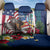 Personalised United States And Guam Back Car Seat Cover USA Eagle With Guahan Seal Tropical Vibes