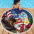 Personalised United States And Guam Beach Blanket USA Eagle With Guahan Seal Tropical Vibes - Wonder Print Shop
