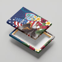 Personalised United States And Guam Canvas Wall Art USA Eagle With Guahan Seal Tropical Vibes - Wonder Print Shop