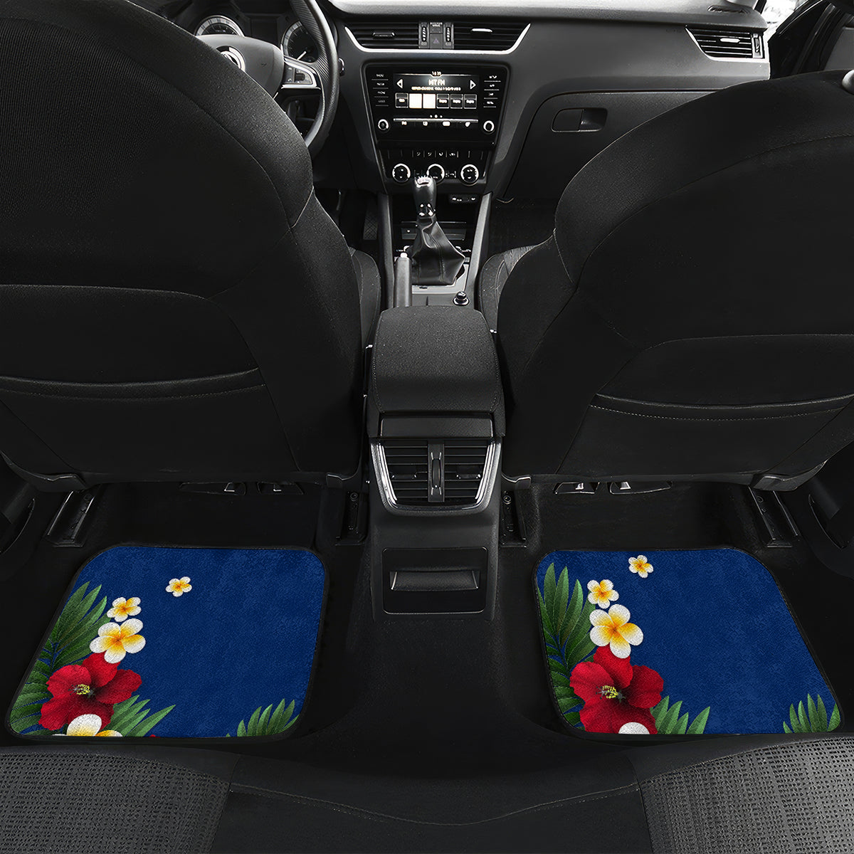 Personalised United States And Guam Car Mats USA Eagle With Guahan Seal Tropical Vibes - Wonder Print Shop