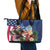 Personalised United States And Guam Leather Tote Bag USA Eagle With Guahan Seal Tropical Vibes - Wonder Print Shop