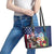 Personalised United States And Guam Leather Tote Bag USA Eagle With Guahan Seal Tropical Vibes - Wonder Print Shop