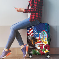 Personalised United States And Guam Luggage Cover USA Eagle With Guahan Seal Tropical Vibes - Wonder Print Shop