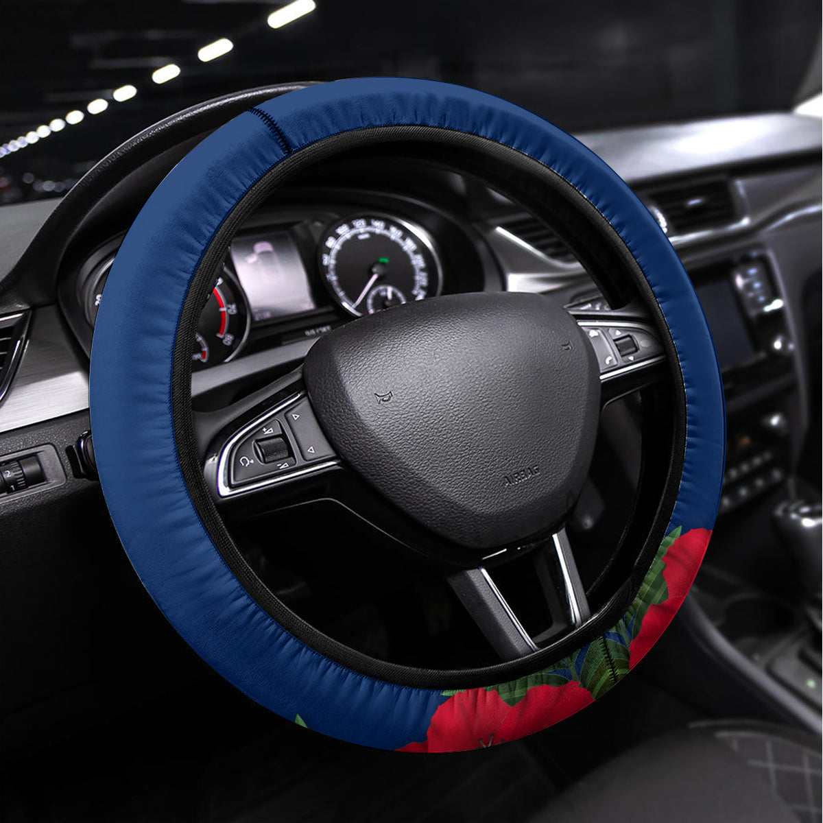 United States And Guam Steering Wheel Cover USA Eagle With Guahan Seal Tropical Vibes - Wonder Print Shop