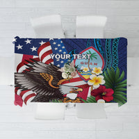 Personalised United States And Guam Tablecloth USA Eagle With Guahan Seal Tropical Vibes - Wonder Print Shop