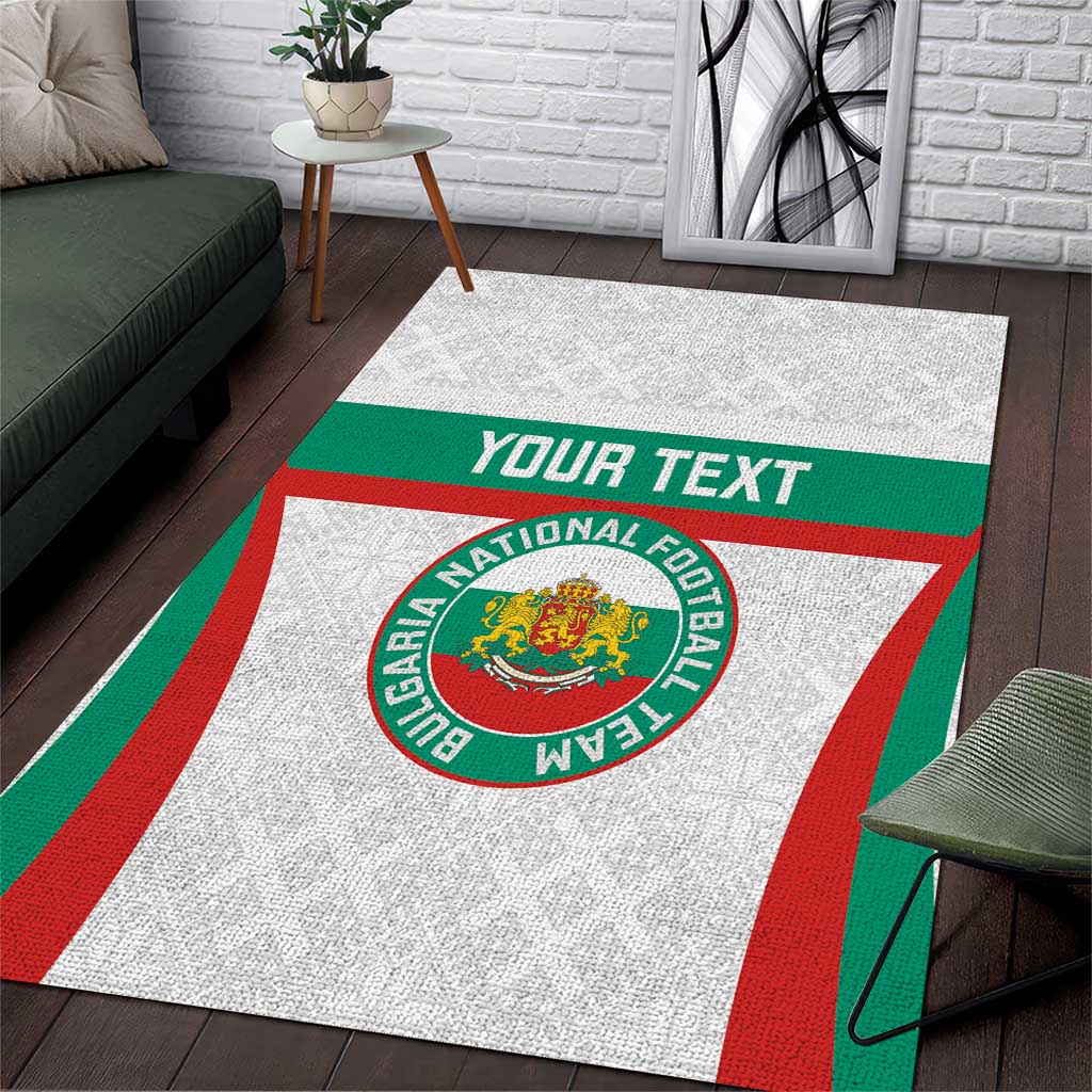Custom Bulgaria Football Area Rug Bulgarian Pattern Sporty Style