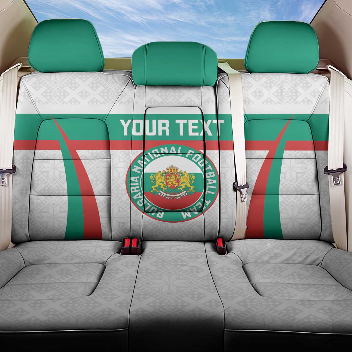 Custom Bulgaria Football Back Car Seat Cover Bulgarian Pattern Sporty Style
