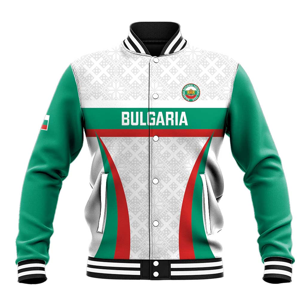 Custom Bulgaria Football Baseball Jacket Bulgarian Pattern Sporty Style