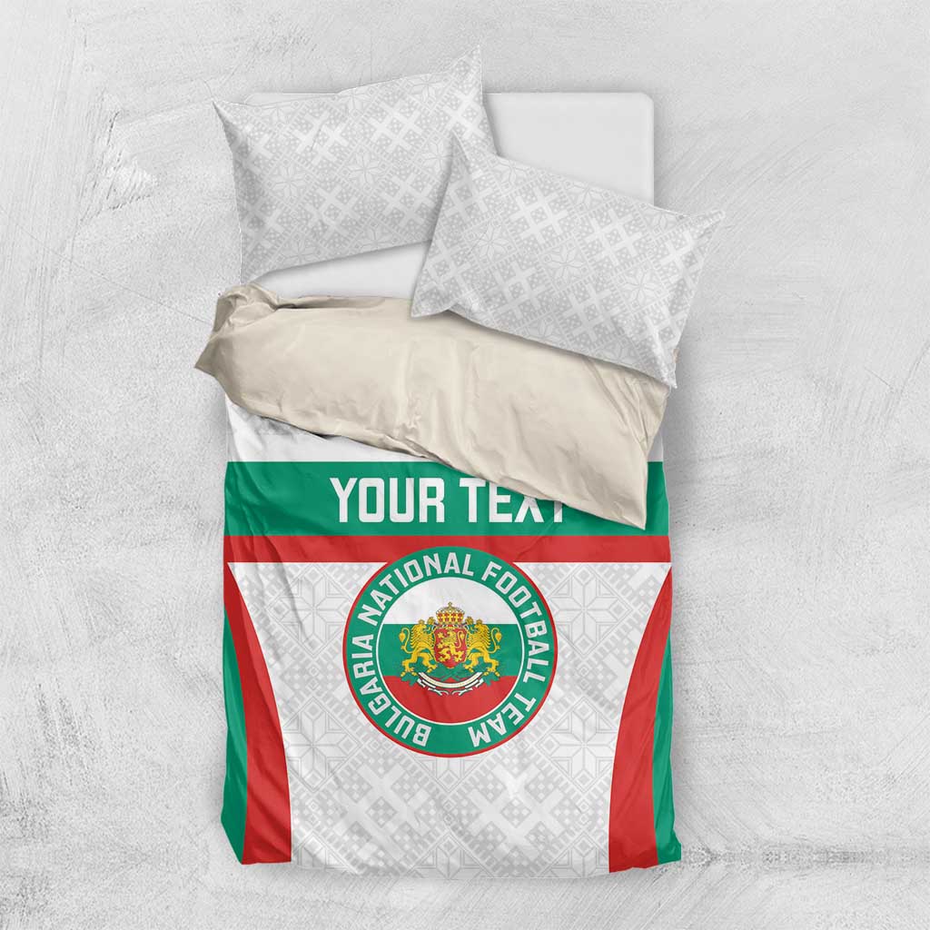 Custom Bulgaria Football Bedding Set Bulgarian Pattern Sporty Style