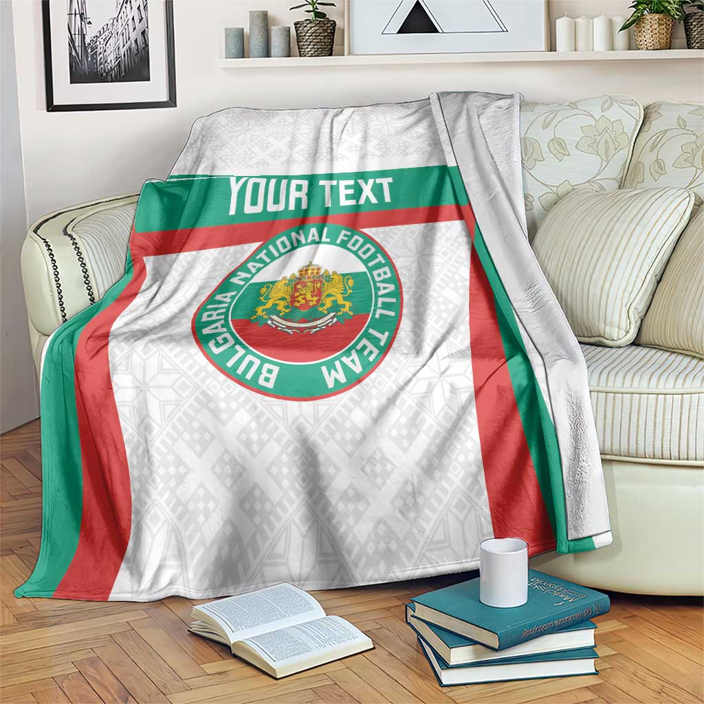 Custom Bulgaria Football Blanket Bulgarian Pattern Sporty Style