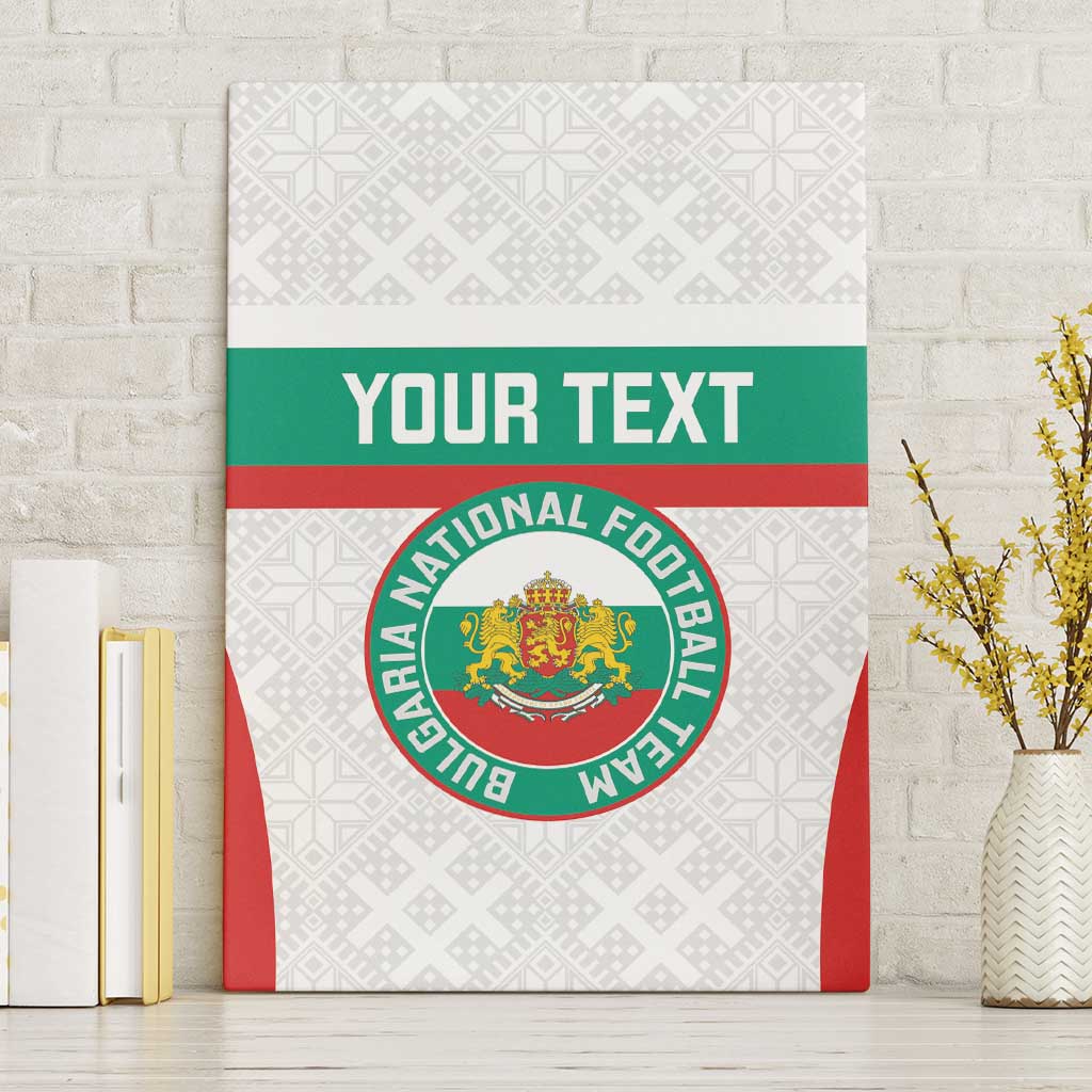 Custom Bulgaria Football Canvas Wall Art Bulgarian Pattern Sporty Style