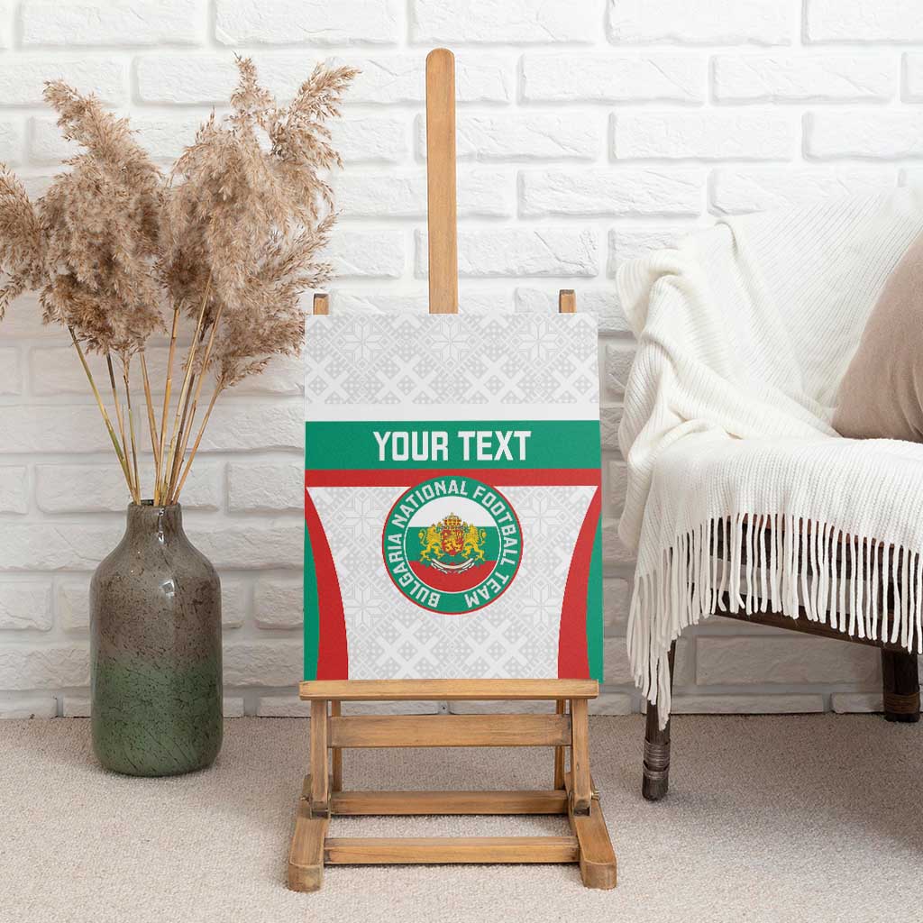 Custom Bulgaria Football Canvas Wall Art Bulgarian Pattern Sporty Style