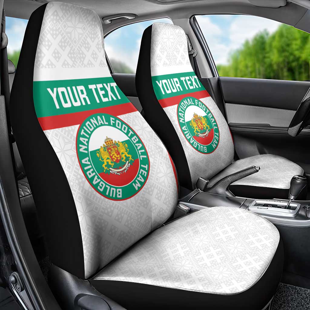 Custom Bulgaria Football Car Seat Cover Bulgarian Pattern Sporty Style