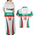 Custom Bulgaria Football Couples Matching Off Shoulder Maxi Dress and Hawaiian Shirt Bulgarian Pattern Sporty Style