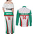 Custom Bulgaria Football Couples Matching Off Shoulder Maxi Dress and Long Sleeve Button Shirt Bulgarian Pattern Sporty Style
