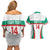 Custom Bulgaria Football Couples Matching Off Shoulder Short Dress and Hawaiian Shirt Bulgarian Pattern Sporty Style