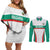 Custom Bulgaria Football Couples Matching Off Shoulder Short Dress and Long Sleeve Button Shirt Bulgarian Pattern Sporty Style