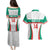 Custom Bulgaria Football Couples Matching Puletasi and Hawaiian Shirt Bulgarian Pattern Sporty Style