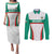 Custom Bulgaria Football Couples Matching Puletasi and Long Sleeve Button Shirt Bulgarian Pattern Sporty Style