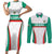 Custom Bulgaria Football Couples Matching Short Sleeve Bodycon Dress and Long Sleeve Button Shirt Bulgarian Pattern Sporty Style