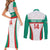 Custom Bulgaria Football Couples Matching Short Sleeve Bodycon Dress and Long Sleeve Button Shirt Bulgarian Pattern Sporty Style