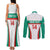 Custom Bulgaria Football Couples Matching Tank Maxi Dress and Long Sleeve Button Shirt Bulgarian Pattern Sporty Style