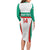 Custom Bulgaria Football Family Matching Long Sleeve Bodycon Dress and Hawaiian Shirt Bulgarian Pattern Sporty Style