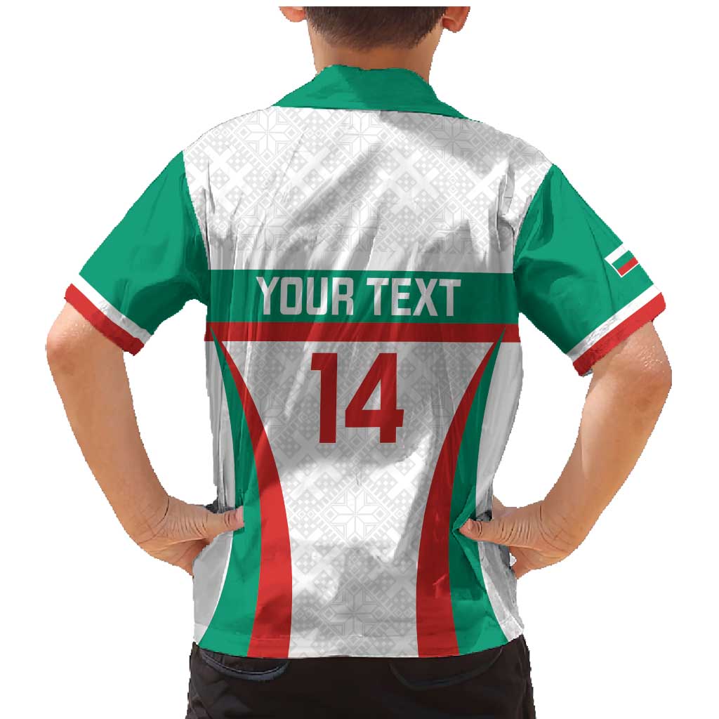 Custom Bulgaria Football Family Matching Mermaid Dress and Hawaiian Shirt Bulgarian Pattern Sporty Style
