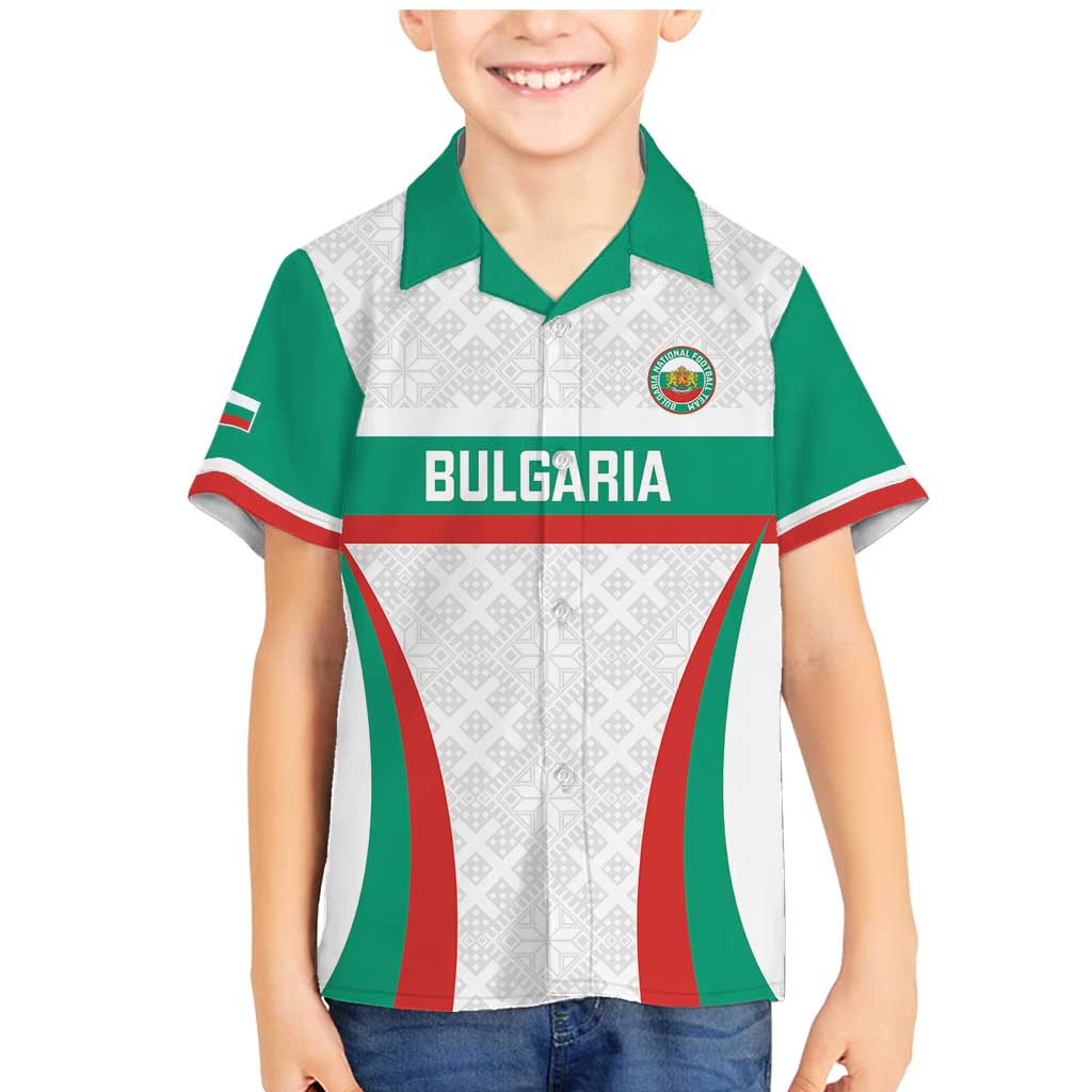 Custom Bulgaria Football Family Matching Mermaid Dress and Hawaiian Shirt Bulgarian Pattern Sporty Style