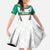 Custom Bulgaria Football Family Matching Off The Shoulder Long Sleeve Dress and Hawaiian Shirt Bulgarian Pattern Sporty Style