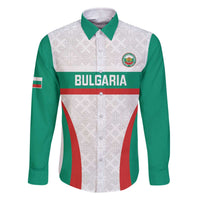 Custom Bulgaria Football Family Matching Off The Shoulder Long Sleeve Dress and Hawaiian Shirt Bulgarian Pattern Sporty Style