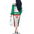 Custom Bulgaria Football Family Matching Off The Shoulder Long Sleeve Dress and Hawaiian Shirt Bulgarian Pattern Sporty Style