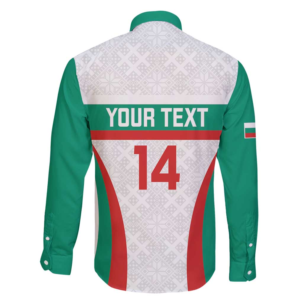 Custom Bulgaria Football Family Matching Off Shoulder Maxi Dress and Hawaiian Shirt Bulgarian Pattern Sporty Style