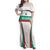 Custom Bulgaria Football Family Matching Off Shoulder Maxi Dress and Hawaiian Shirt Bulgarian Pattern Sporty Style