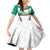 Custom Bulgaria Football Family Matching Off Shoulder Short Dress and Hawaiian Shirt Bulgarian Pattern Sporty Style
