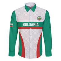 Custom Bulgaria Football Family Matching Off Shoulder Short Dress and Hawaiian Shirt Bulgarian Pattern Sporty Style