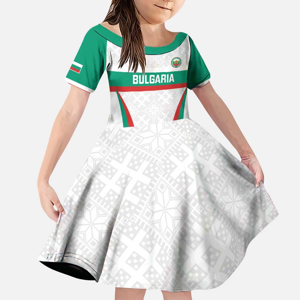 Custom Bulgaria Football Family Matching Puletasi and Hawaiian Shirt Bulgarian Pattern Sporty Style