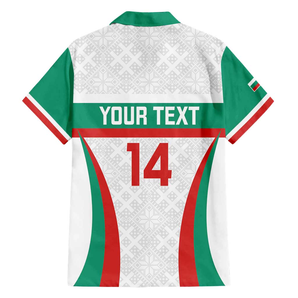 Custom Bulgaria Football Family Matching Puletasi and Hawaiian Shirt Bulgarian Pattern Sporty Style