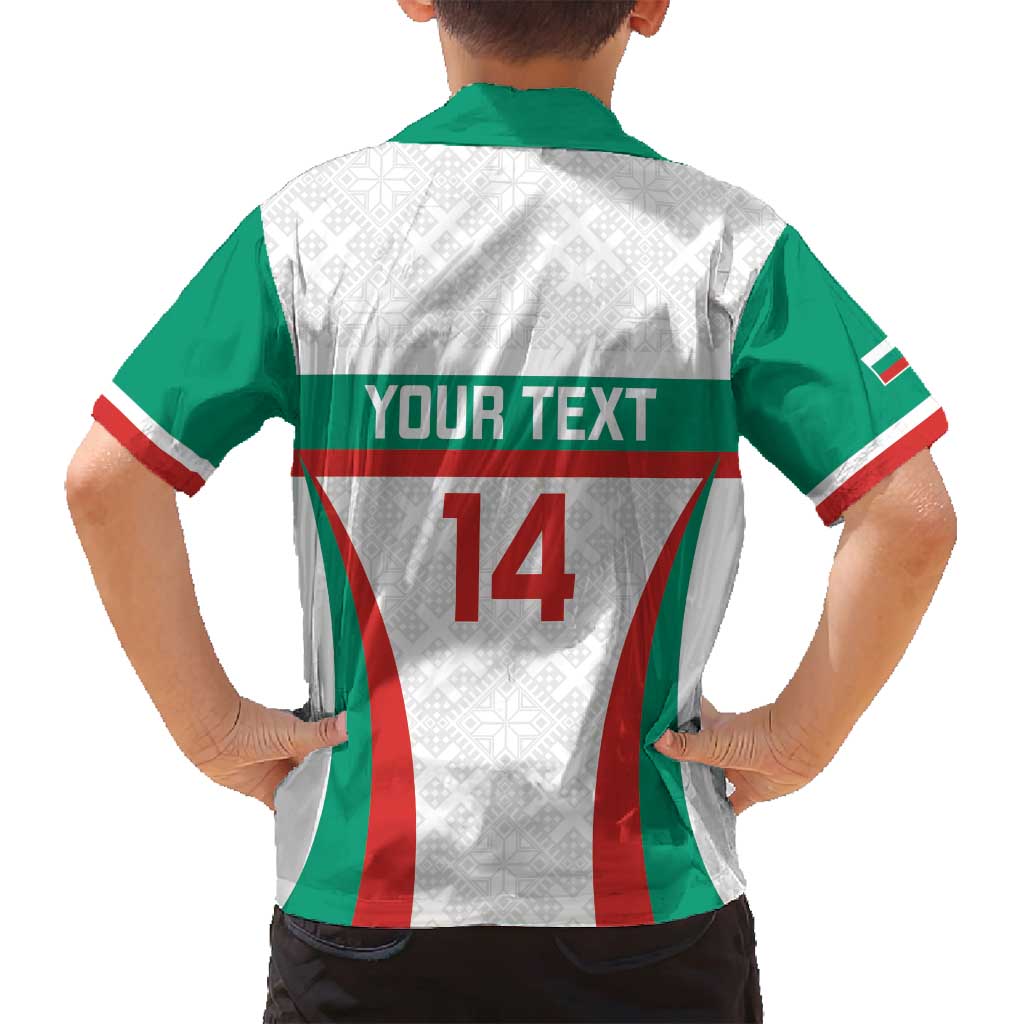 Custom Bulgaria Football Family Matching Summer Maxi Dress and Hawaiian Shirt Bulgarian Pattern Sporty Style